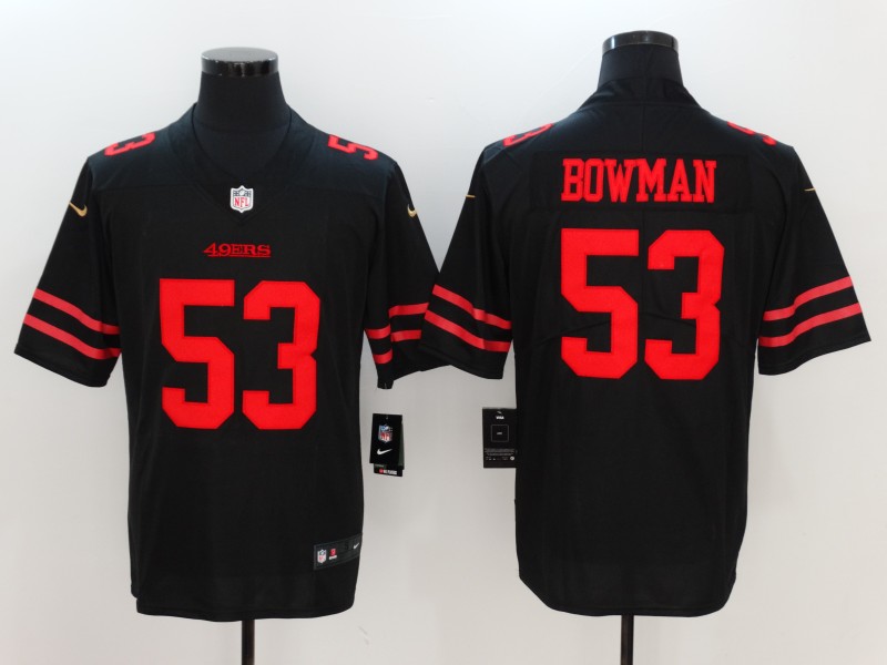 Men's San Francisco 49ers Navoro Bowman #53 Black Jersey
